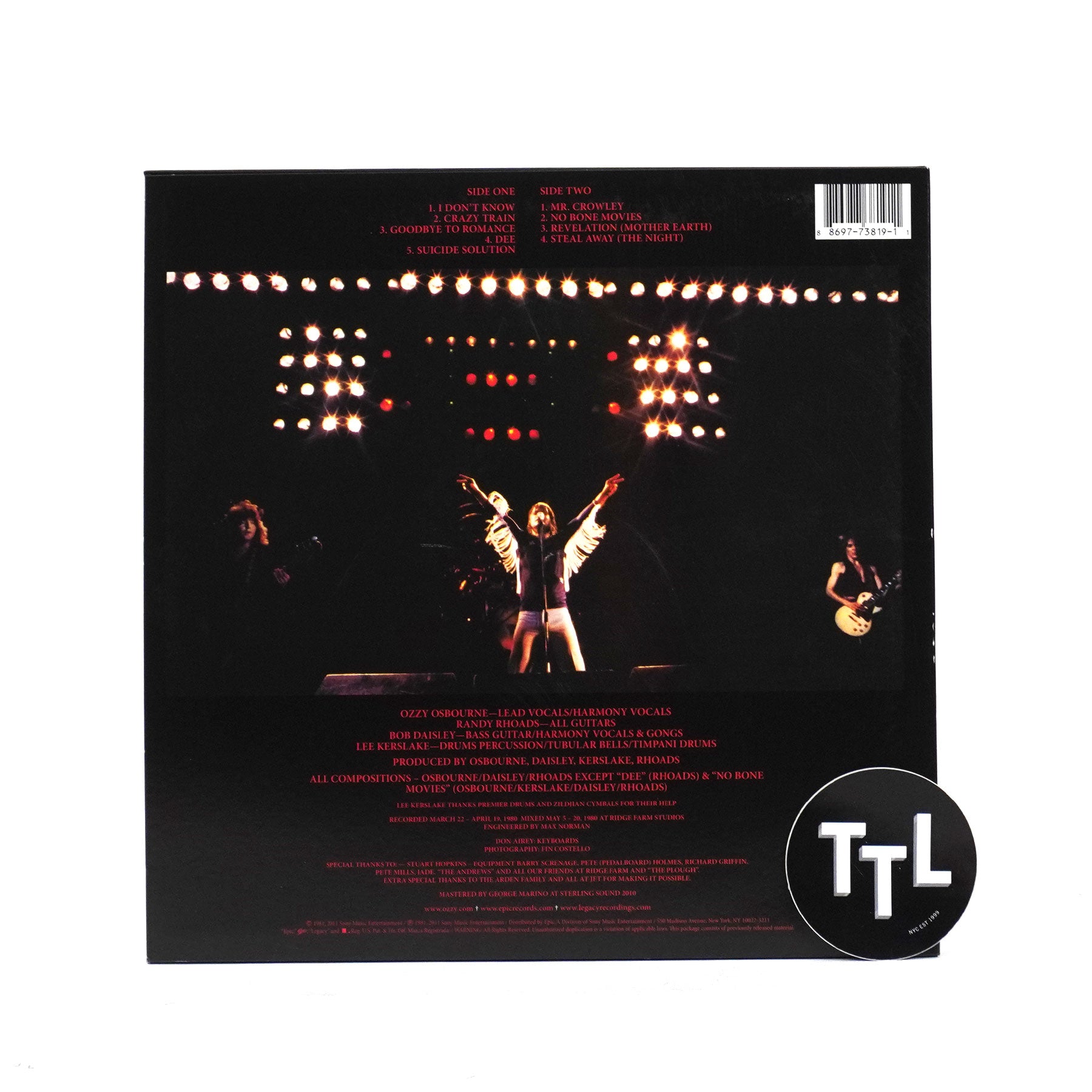 Ozzy Osbourne: Blizzard Of Ozz (180g) Vinyl LP