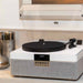 Plus Audio: The +Record Player Turntable + Integrated Audio System w/ Bluetooth - Special White Edition