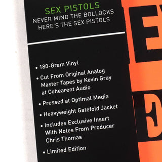 Sex Pistols: Never Mind The Bollocks (Rhino High Fidelity 180g) Vinyl LP