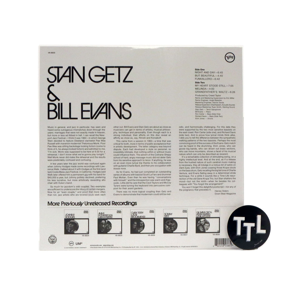 Stan Getz & Bill Evans: Previously Unreleased Recordings (Acoustic Sounds 180g) Vinyl LP