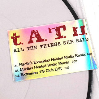 T.A.T.U.: All The Things She Said (Pic Disc) Vinyl 12"