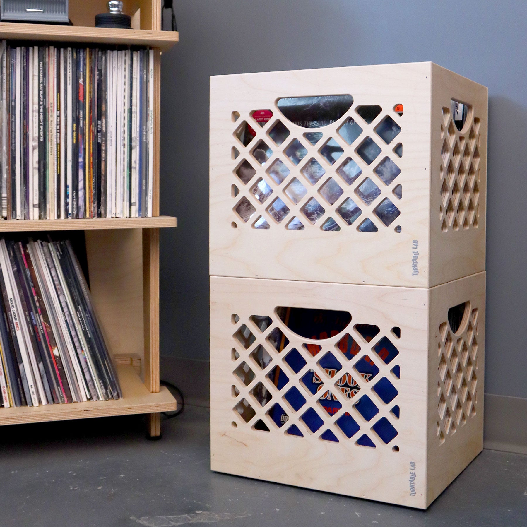 Turntable Lab: Collector Wooden Record Storage Crate — TurntableLab.com
