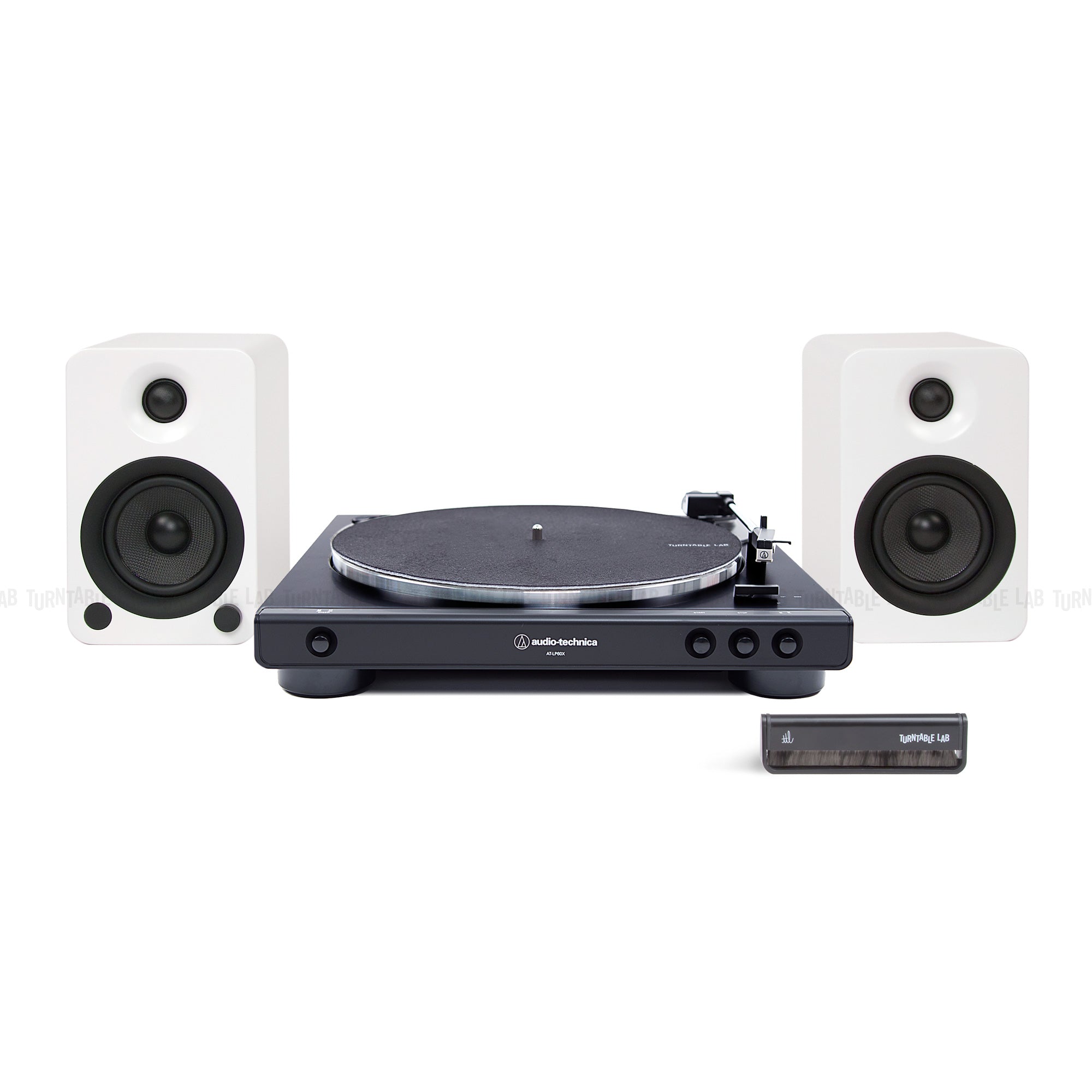 Audio-Technica: AT-LP60X Kanto YU4 Turntable Package