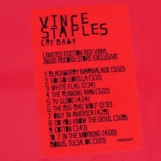 Vince Staples: Cry Baby (Indie Exclusive Colored Vinyl) Vinyl LP