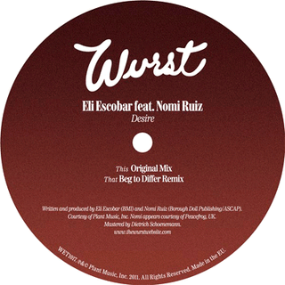 Eli Escobar: Desire (feat. Nomi Ruiz) 12"