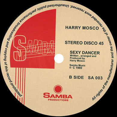 Harry Mosco: Step On / Sexy Dancer Vinyl 12"