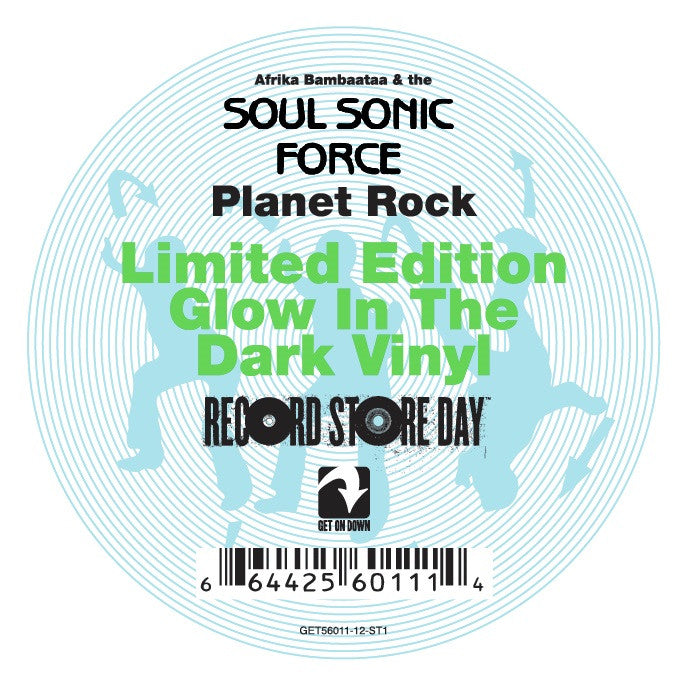 Afrika Bambaataa & The Soul Sonic Force : Planet Rock (Glow In The Dark Vinyl) Vinyl 12" (Record Store Day)
