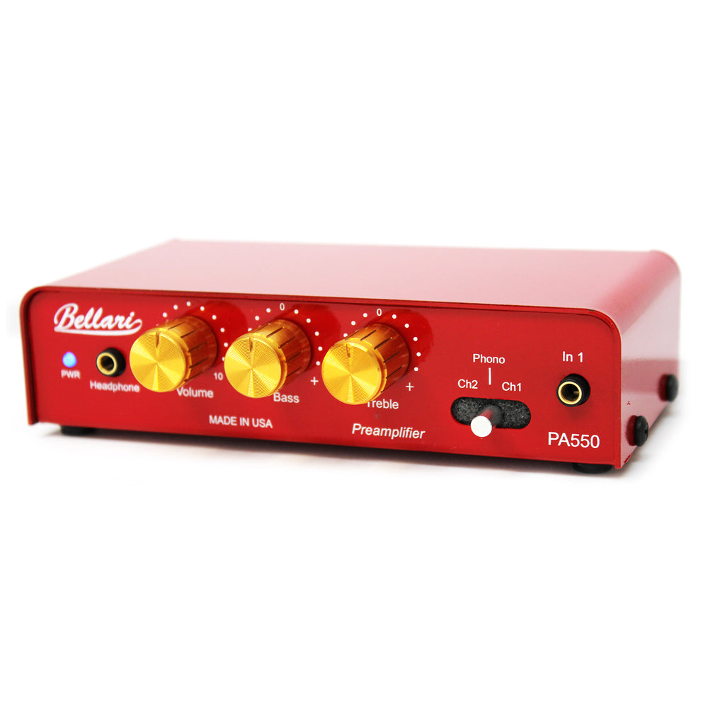 Bellari: PA550 Phono Preamp + Headphone Amp w/ 3 Channels + Tone Control