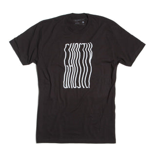Ghostly International: Ripple Text Shirt - Black