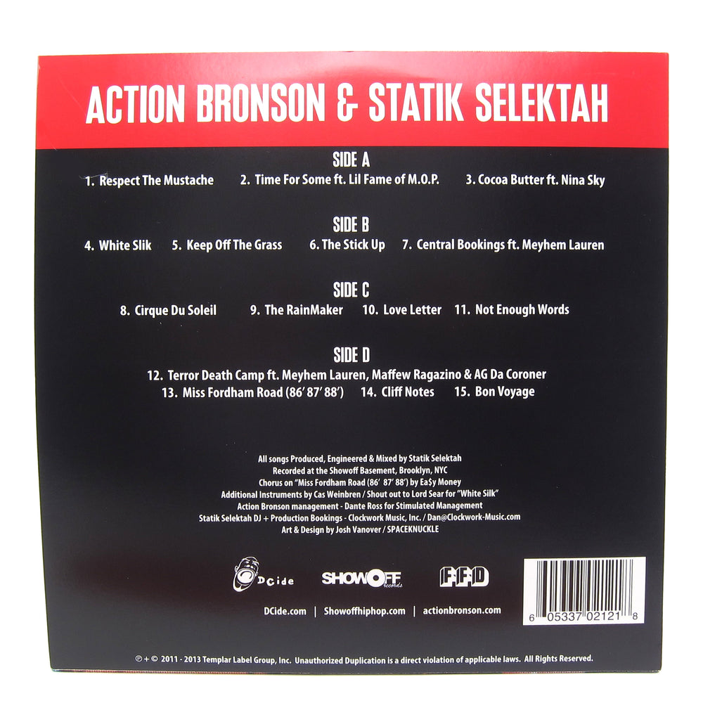 Action Bronson & Statik Selektah: Well Done (Red Colored Vinyl) Vinyl 2LP