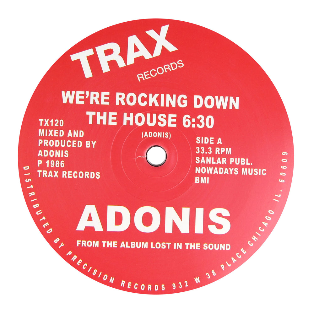 Adonis: We're Rocking Down The House Vinyl 12"