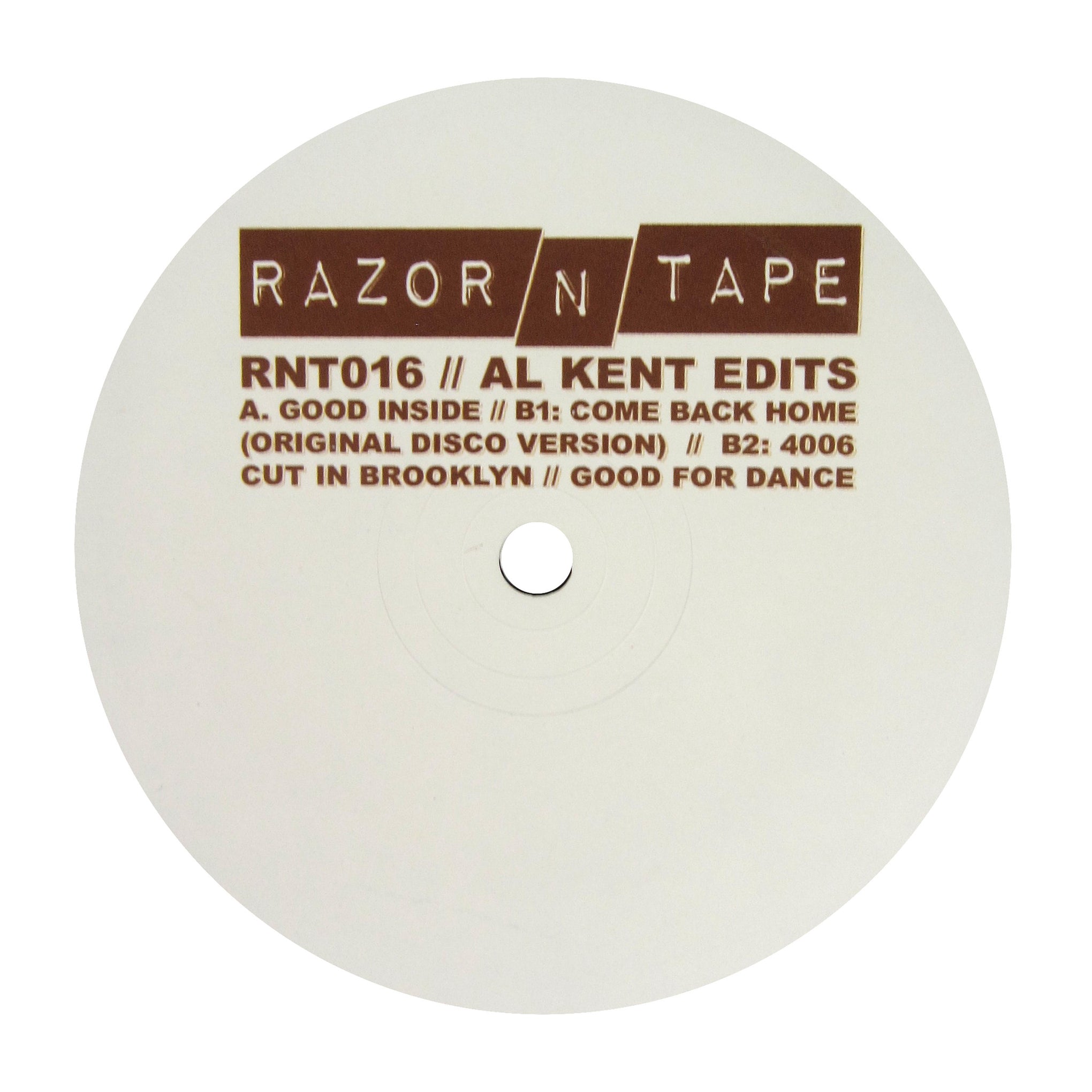 Al Kent: Razor N Tape Edits Vinyl 12