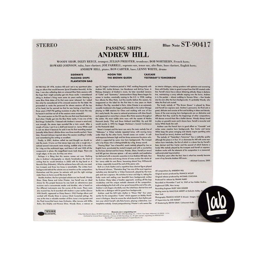 Andrew Hill: Passing Ships (Tone Poet 180g) Vinyl 