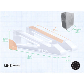 Line Phono: Acrylic Angler Speaker Stands
