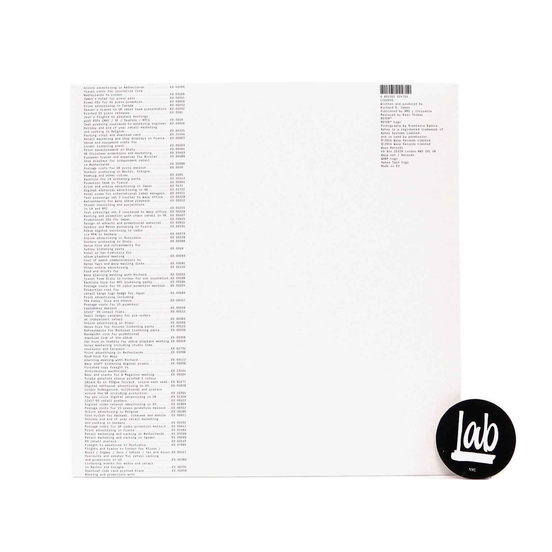 aphex twin syro gear list Aphex Twin: Syro Vinyl 3LP