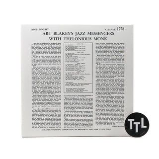 Art Blakey & The Jazz Messengers: With Thelonious Monk Vinyl 2LP