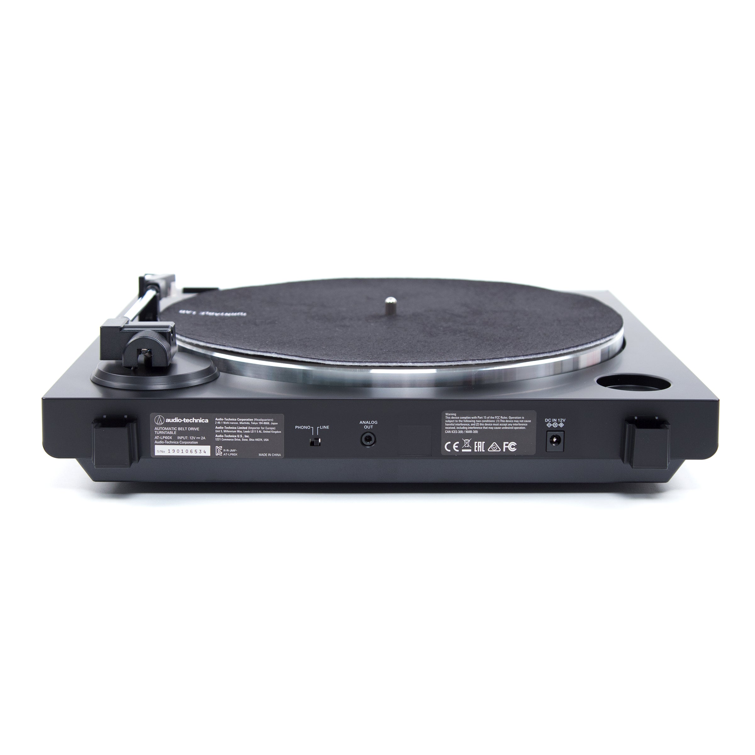 Audio-Technica AT-LP60X Fully Automatic Belt-Drive Turntable - Black, Wired Connectivity, Brand New
