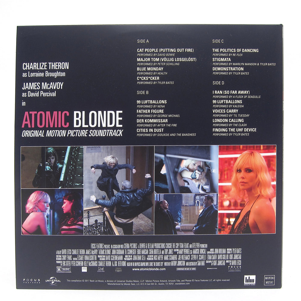 Atomic Blonde: Atomic Blonde Soundtrack (Colored Vinyl) Vinyl 2LP