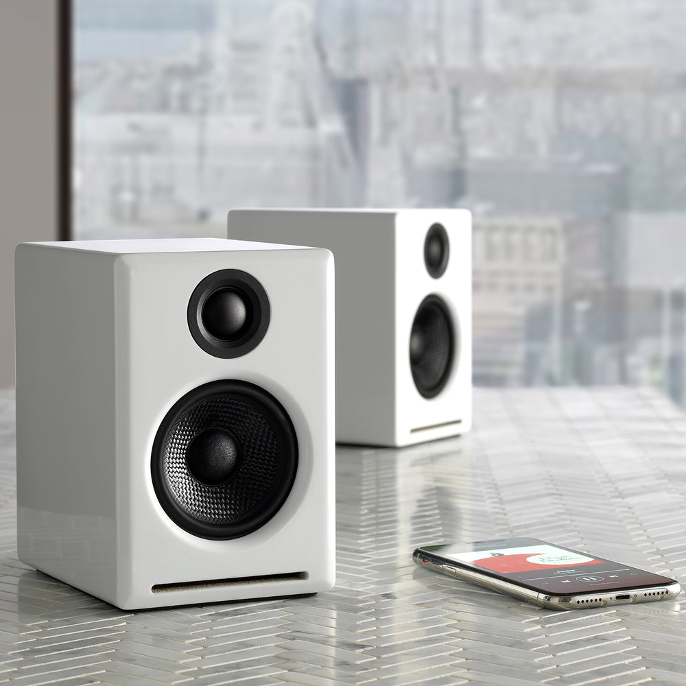 Audioengine: A2+ Wireless Powered Speakers w/ Bluetooth - White