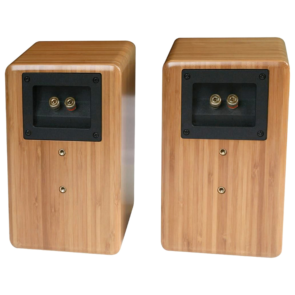 Audioengine P4 Passive Bookshelf Speakers | Home Stereo High-Performing 2-Way Desktop Speakers (Bamboo)