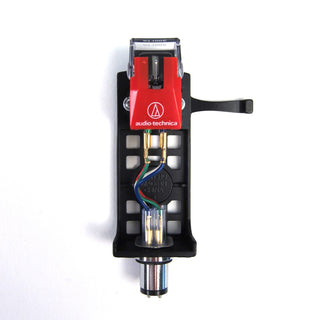 Audio-Technica: AT100E Cartridge Mounted on AT-HS10BK Headshell