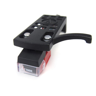Audio-Technica: AT100E Cartridge Mounted on AT-HS10BK Headshell
