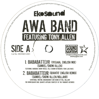 Awa Band: Barabatteur feat. Tony Allen (Quantic Remix) 12"