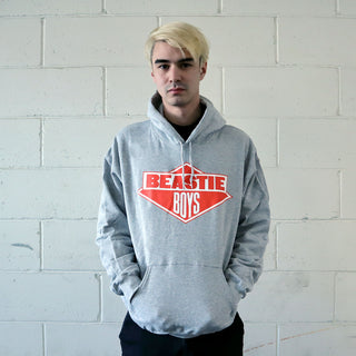 Beastie Boys: Red Ink Logo Hoodie - Grey