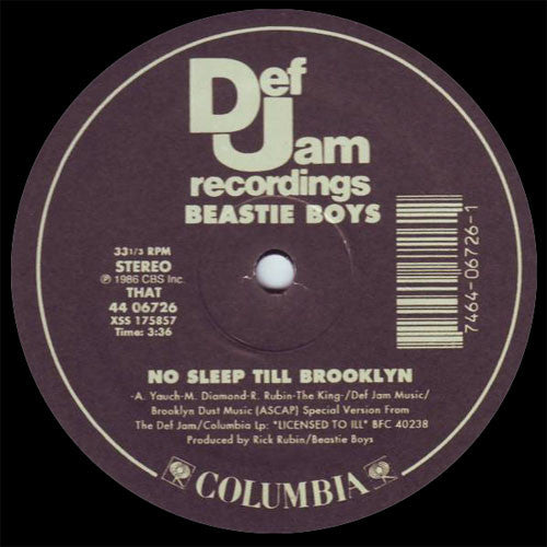 Beastie Boys No Sleep Till Brooklyn She's Crafty 12" record vinyl