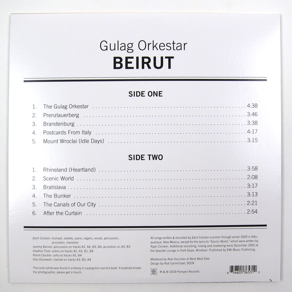Beirut: Gulag Orkestar Vinyl LP
