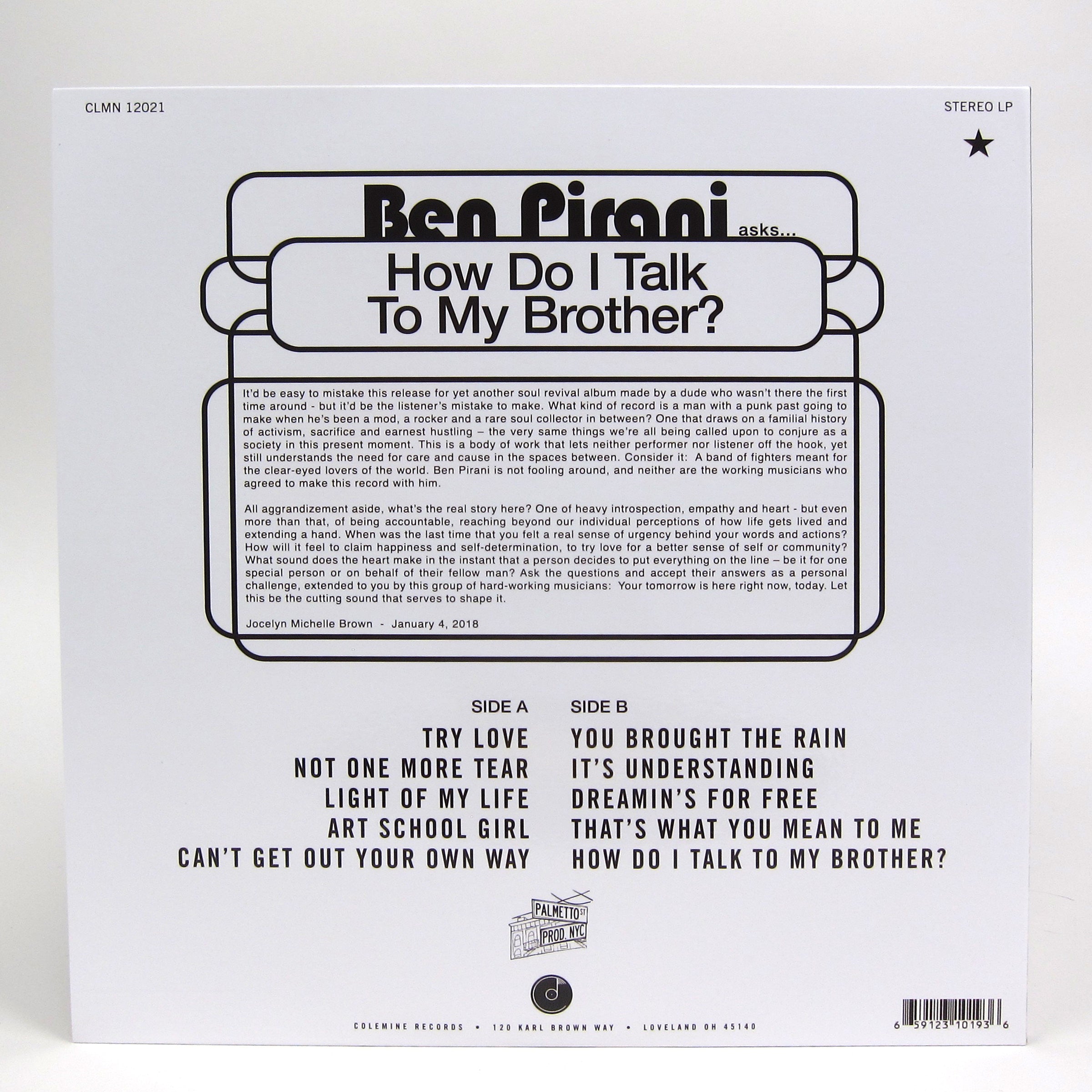 Ben Pirani How Do I Talk To My Brother Vinyl LP TurntableLab ben-pirani-how-do-i-talk-to-my-brother-vinyl-lp-turntablelab