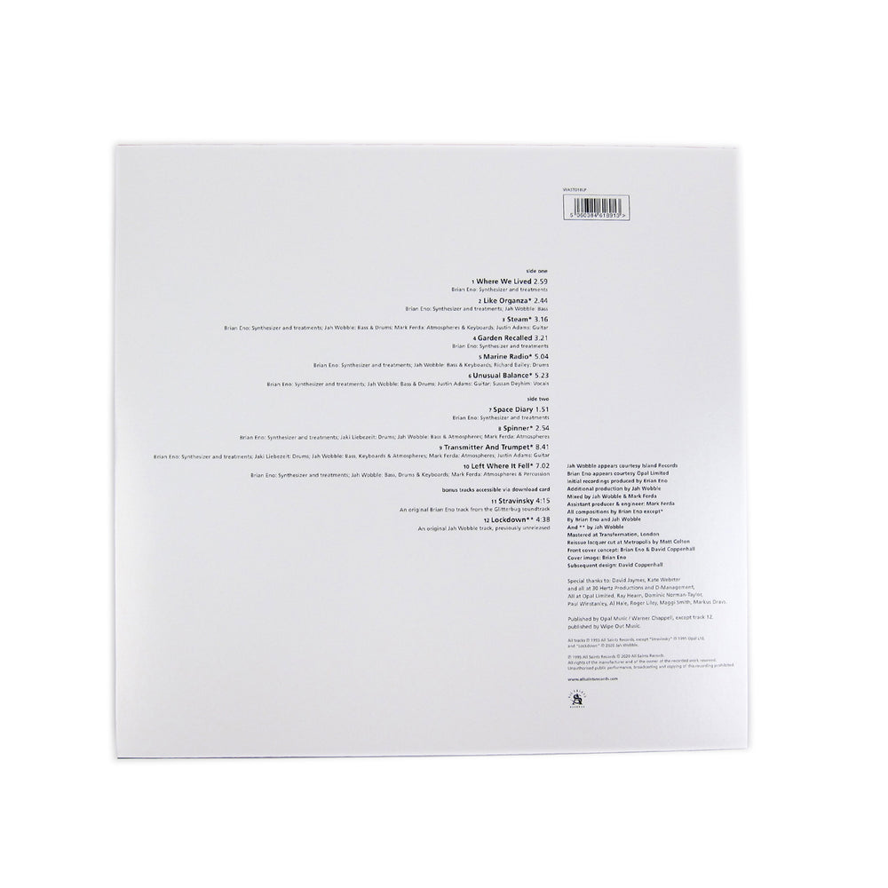 Brian Eno & Jah Wobble: Spinner Vinyl LP