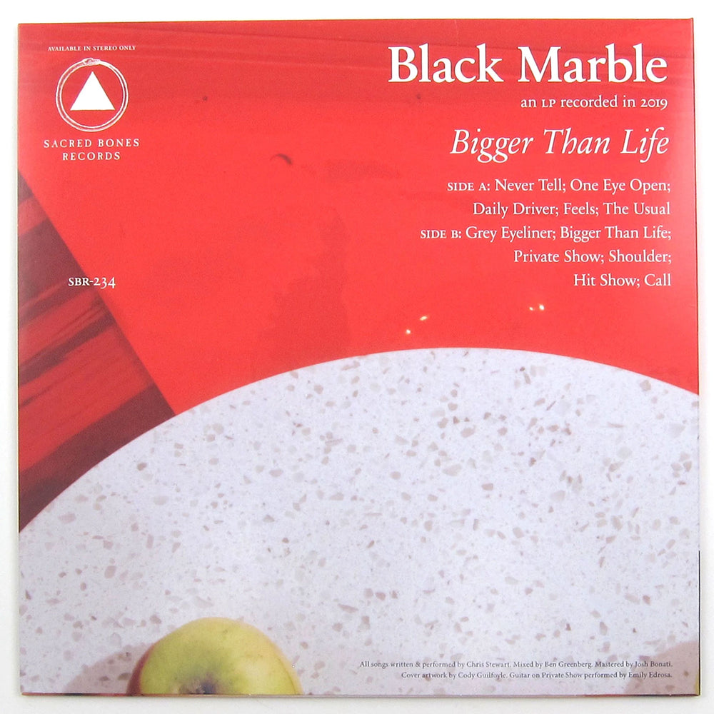 Black Marble: Bigger Than Life (Red Colored Vinyl) Vinyl LP