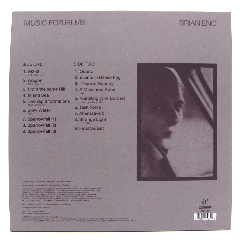 Brian Eno: Music For Films (180g) Vinyl LP