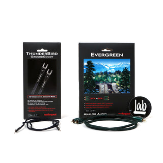 Audioquest: Evergreen RCA + ThunderBird Groundwire Kit for Turntables (1.0M)