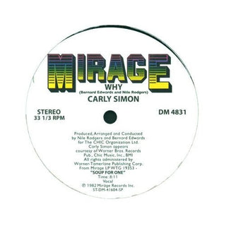 Carly Simon: Why 12" Chic soup for one