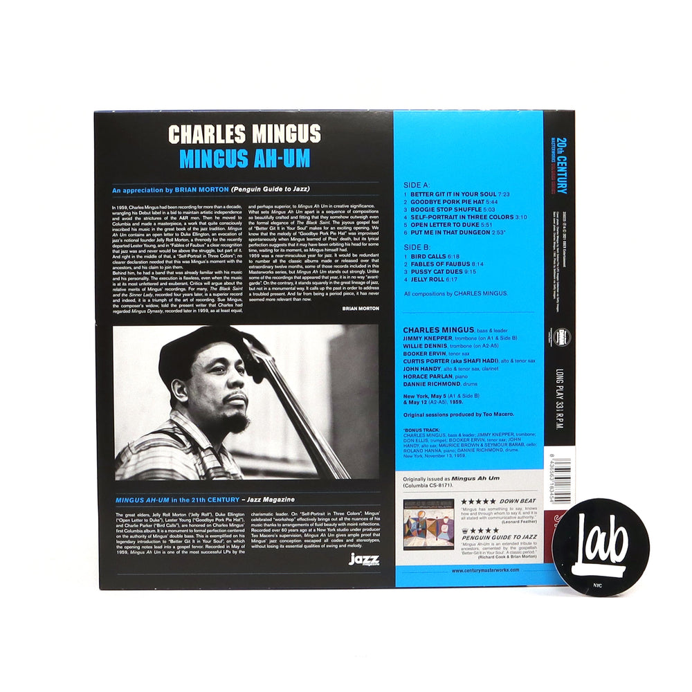 Charles Mingus: Mingus Ah Um (180g, Colored Vinyl) Vinyl LP Charles Mingus: Mingus Ah Um (180g, Colored Vinyl) Vinyl LP