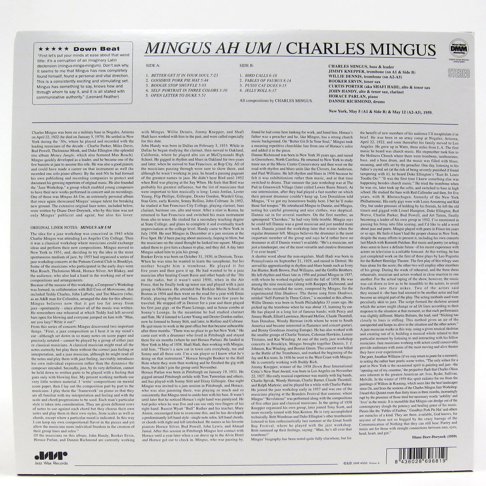 Charles Mingus: Mingus Ah Um (180g) Vinyl LP