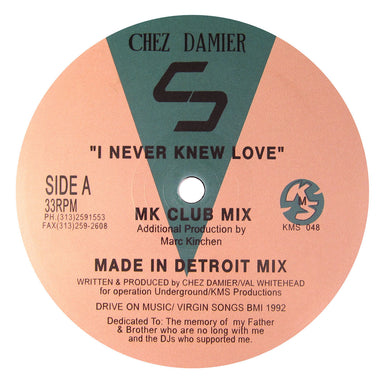 Chez Damier: I Never Knew Love (MK Remix) Vinyl 12"