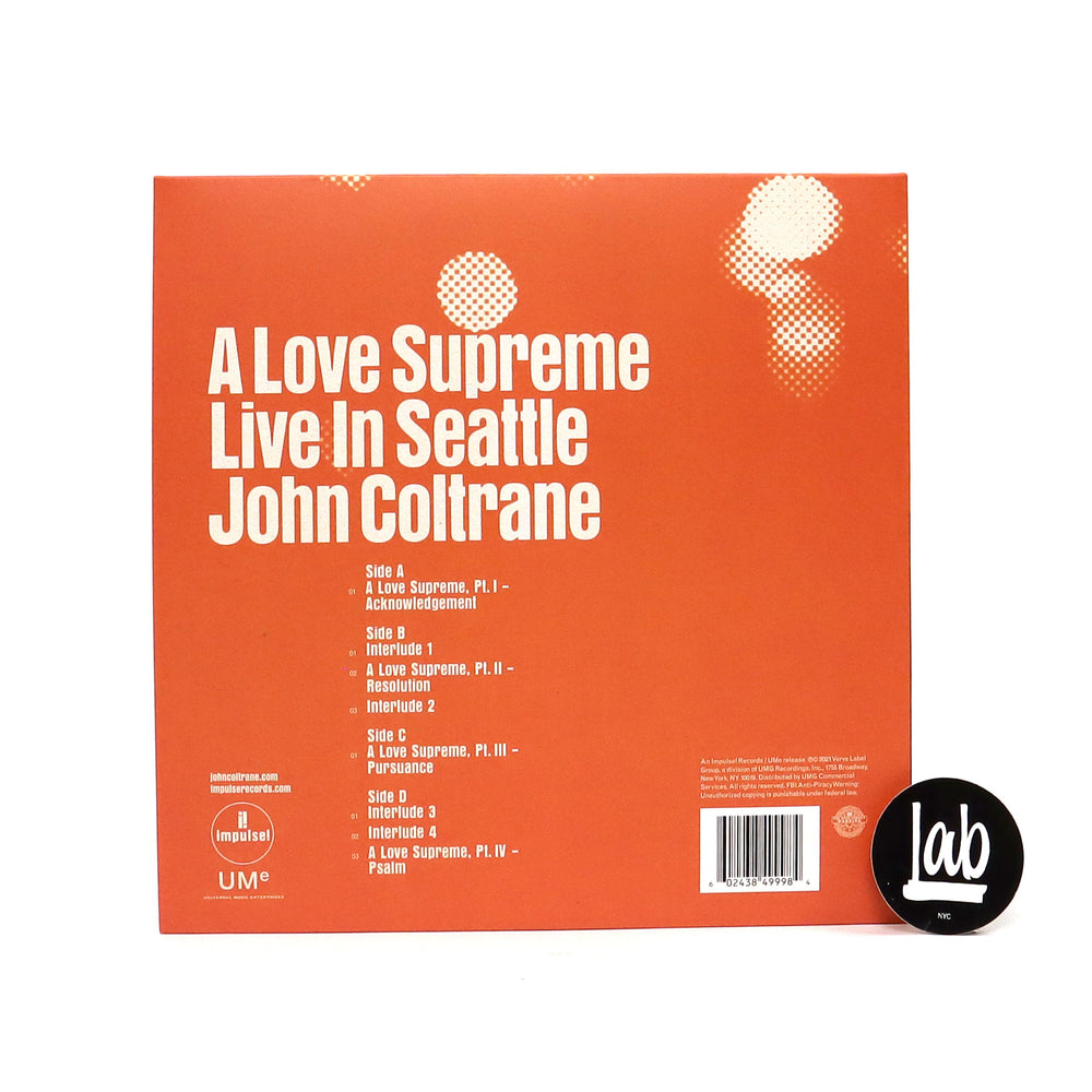 John Coltrane: A Love Supreme - Live In Seattle Vinyl 2LP