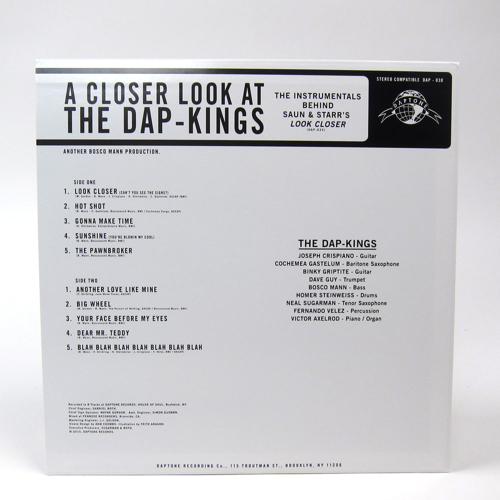 The Dap-Kings: A Closer Look At The Dap-Kings - The Instrumentals for Saun & Starr's Look Closer (Colored Vinyl) Vinyl LP (Record Store Day)