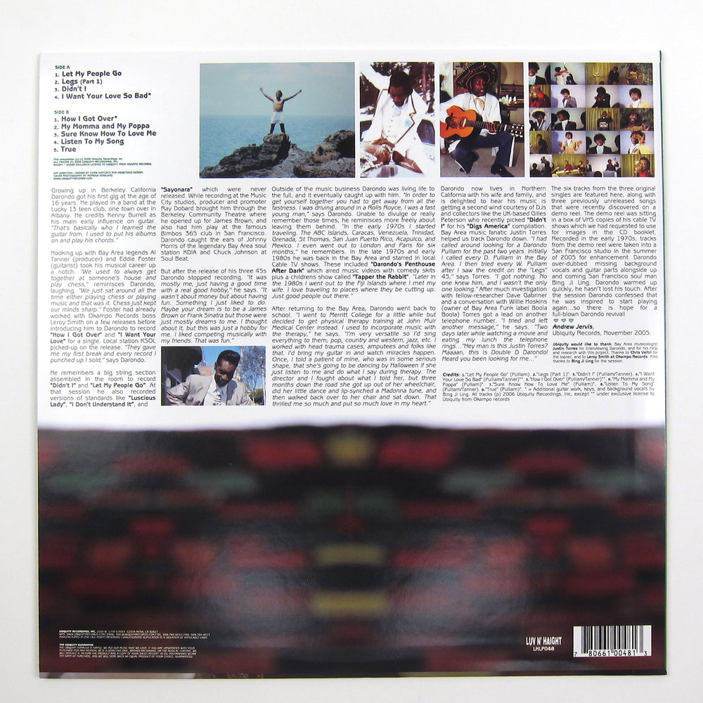 Darondo: Let My People Go Vinyl LP