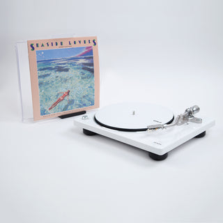 Denon: DP-400 Turntable - White (DP400WT) lid stand rec