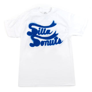 Stones Throw: Dilla Donuts Stencil Shirt - White / Blue