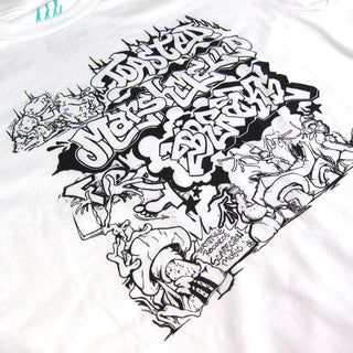 Turntable Lab: Toasted Marshmallow Feet Braxe Shirt (TTL x Thud Rumble) detail