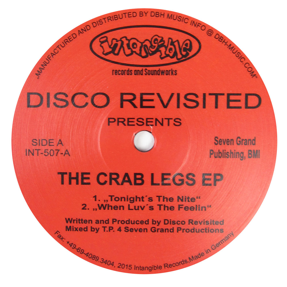 Disco Revisited: The Crab Legs EP Vinyl 12"