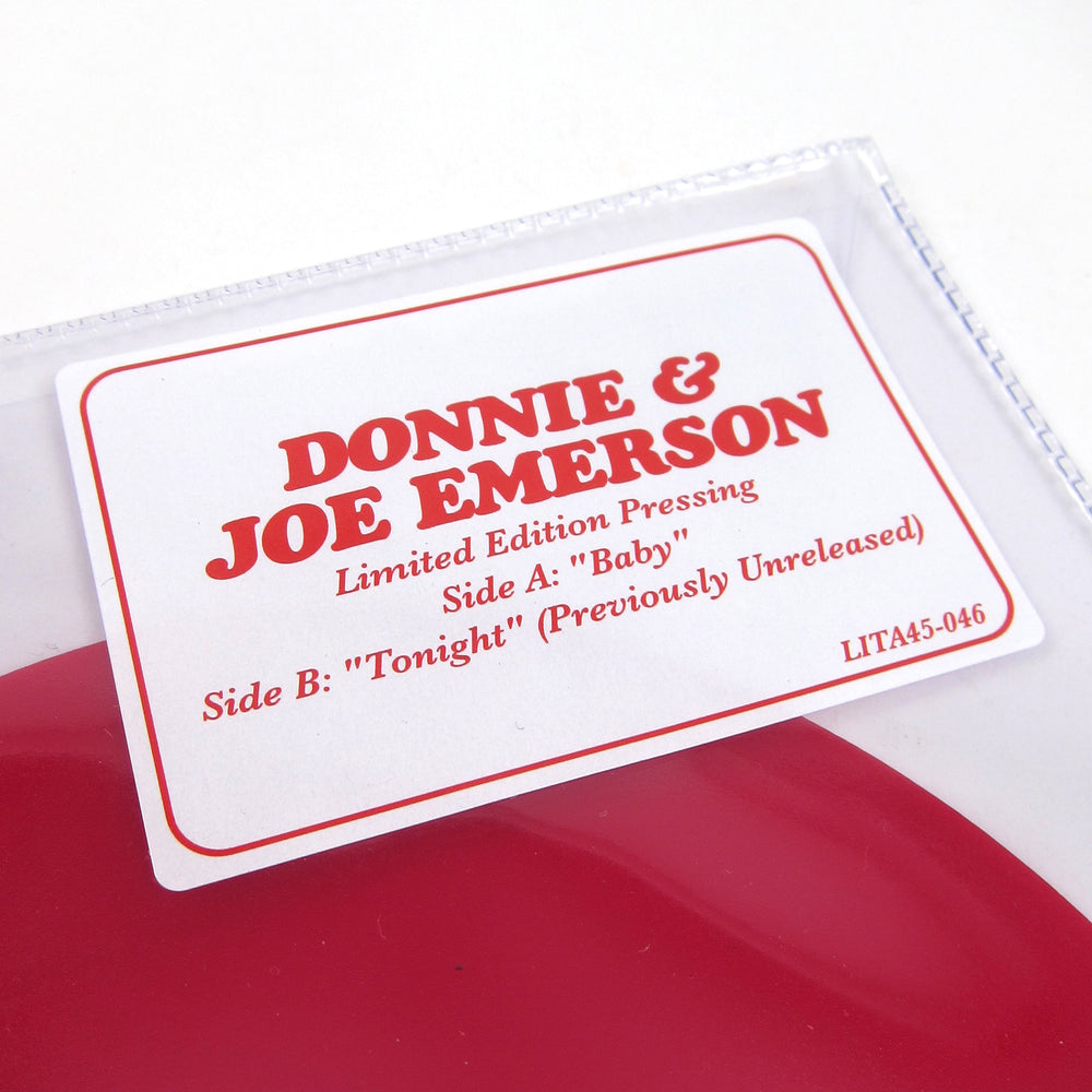 Donnie & Joe Emerson: Baby (Heart Shaped Colored Vinyl) Vinyl 7"