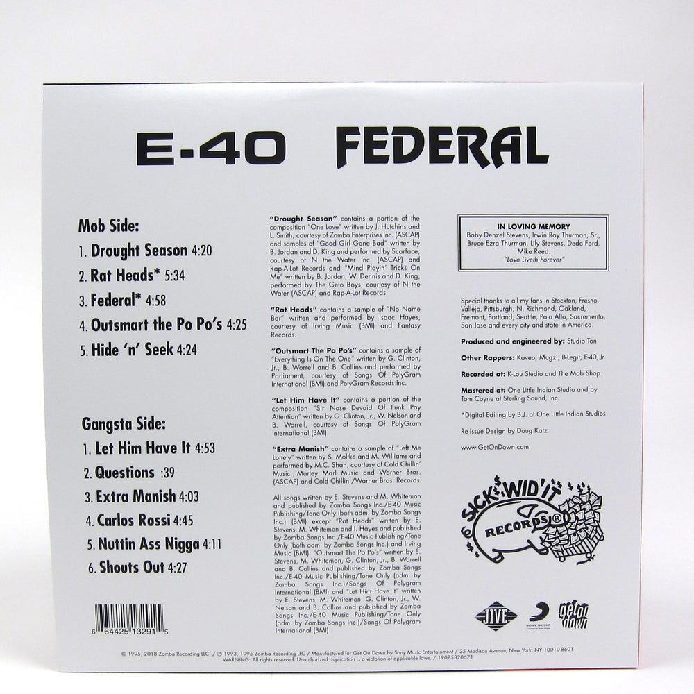 E-40: Federal Vinyl LP