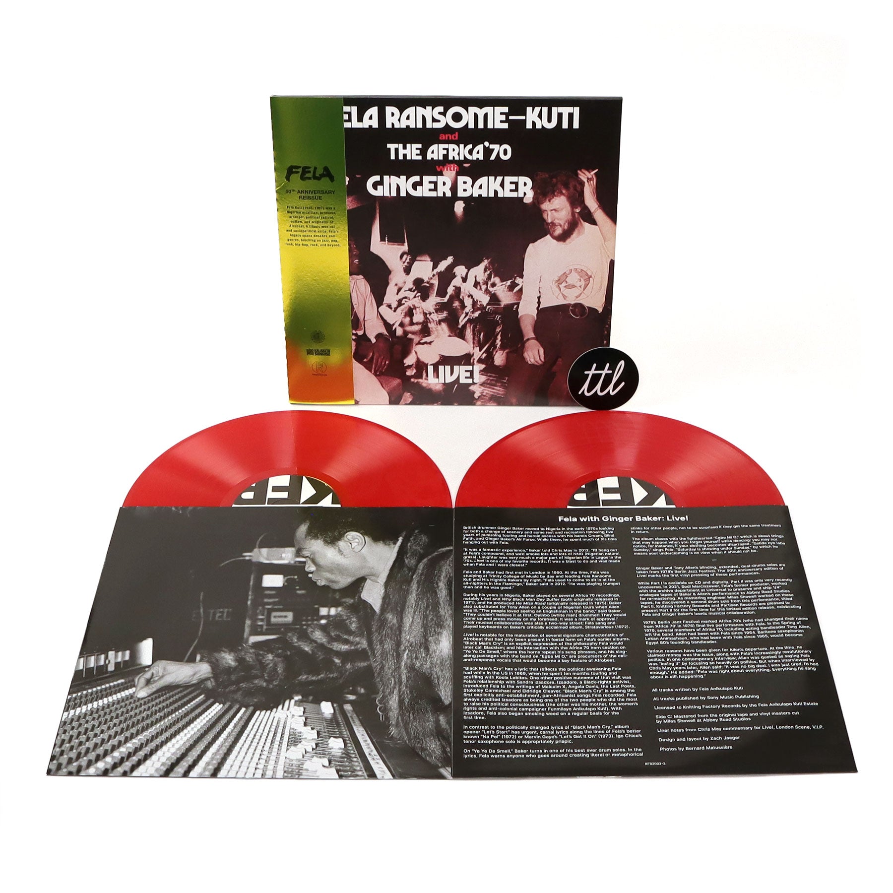 Fela Kuti Fela Live With Ginger Baker Deluxe Edition (Colored Vinyl