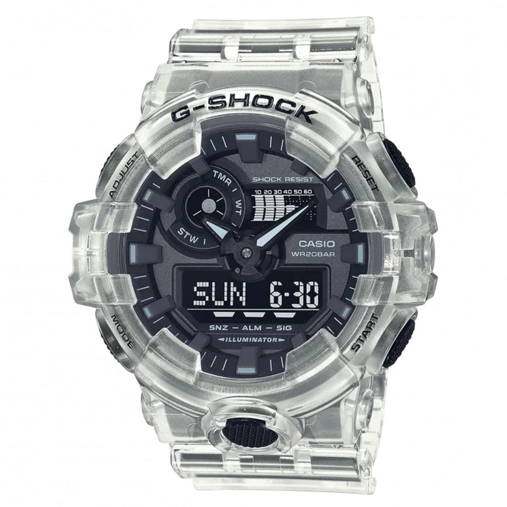 G-Shock: GA700SKE-7A Analog-Digital Watch - Clear/Transparent